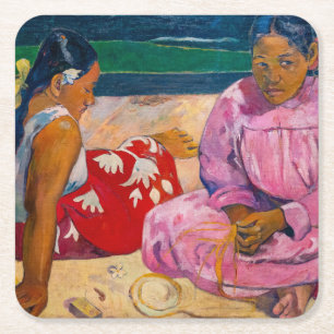 Paul Gauguin - Tahitian Women on the Beach Underlägg Papper Kvadrat