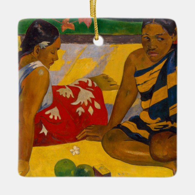 Paul Gauguin - Tahitian Women / Parau Api Julgransprydnad Keramik (Framsida)