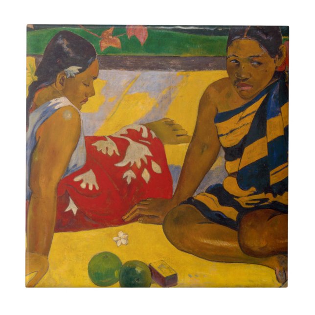 Paul Gauguin - Tahitian Women / Parau Api Kakelplatta (Framsidan)