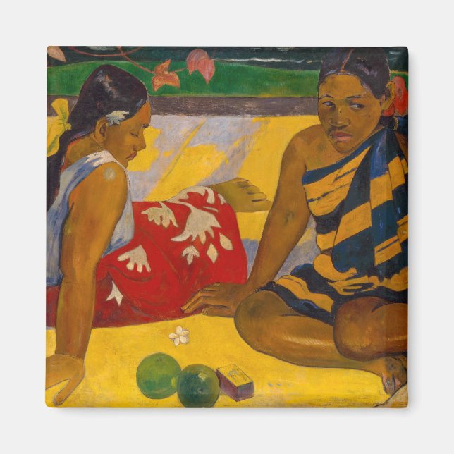 Paul Gauguin - Tahitian Women / Parau Api Magnet (Framsidan)