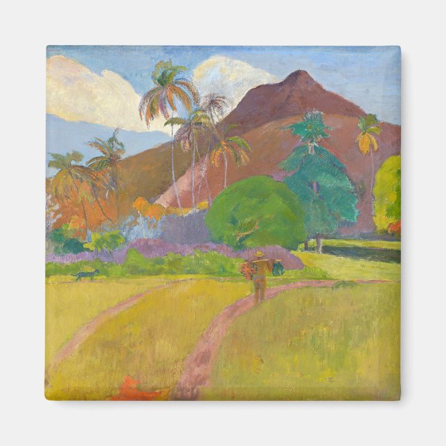 Paul Gauguin - Tahitiansk landskap Magnet (Framsidan)