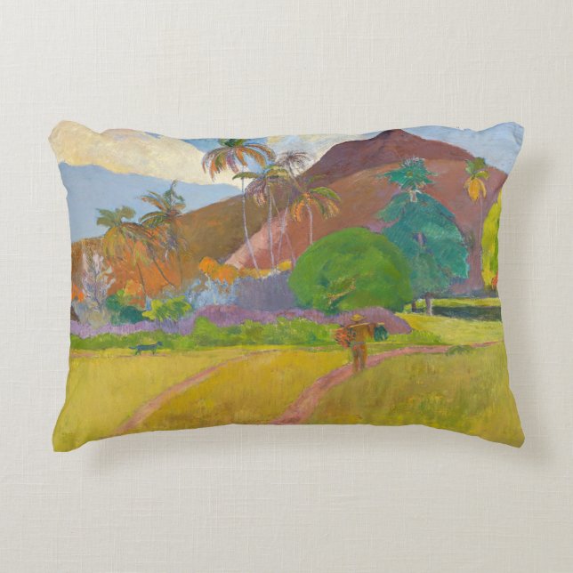 Paul Gauguin - Tahitiansk landskap Prydnadskudde (Framsidan)