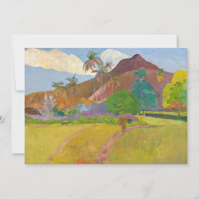 Paul Gauguin - Tahitisk landskap Inbjudningar (Framsida)