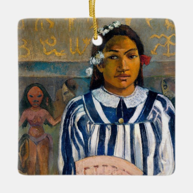 Paul Gauguin - Tehamanas förfäder Julgransprydnad Keramik (Framsida)