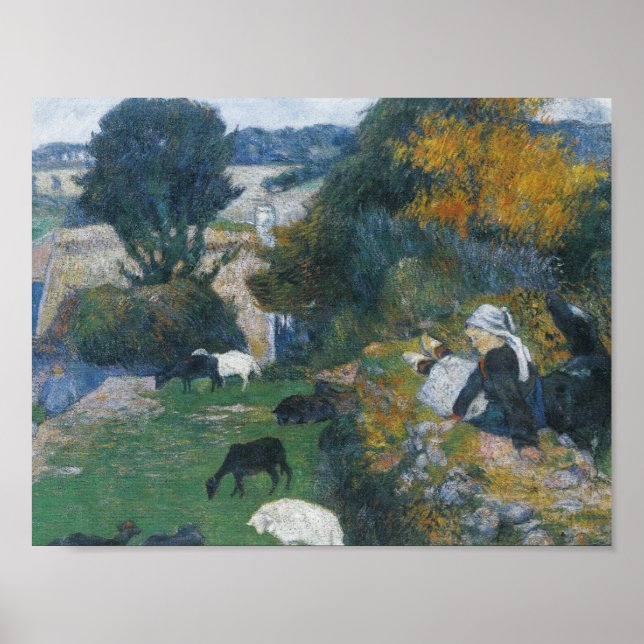 Paul Gauguin - The Breton Shepherdess Poster (Framsidan)