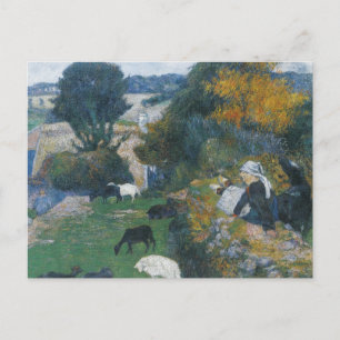 Paul Gauguin - The Breton Shepherdess Vykort