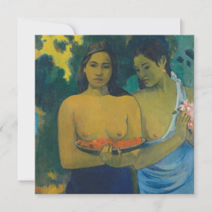 Paul Gauguin - Två Tahitian Women Inbjudningar