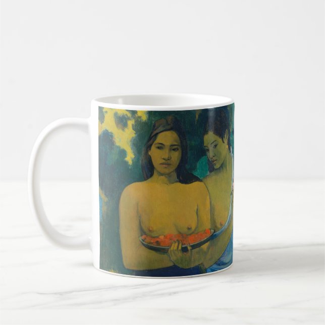 Paul Gauguin - Två Tahitian Women Kaffemugg (Vänster)