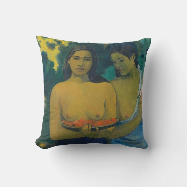 Paul Gauguin - Två Tahitian Women Kudde (Framsida)
