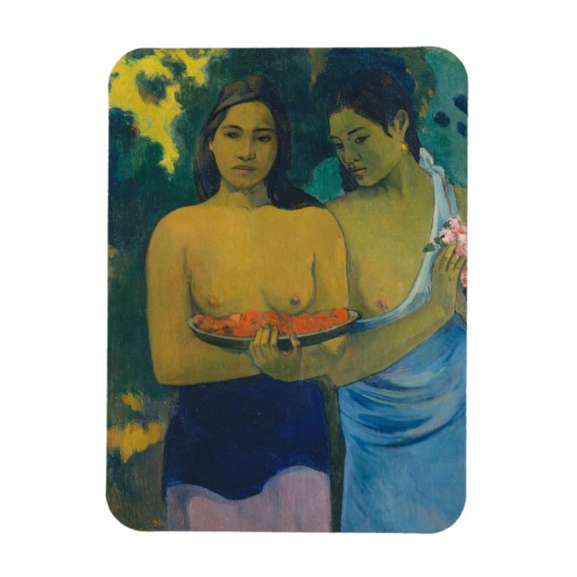 Paul Gauguin - Två Tahitian Women Magnet (Vertikal)