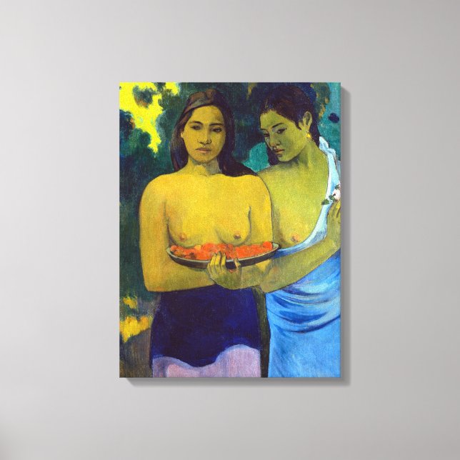 Paul Gauguin Two Tahitian Women Canvastryck (Framsida)