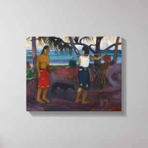 Paul Gauguin   Under Pandanus, 1891 (olja på ca Canvastryck