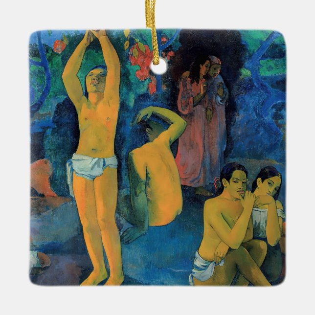Paul Gauguin - varifrån Komar vi? Julgransprydnad Keramik (Framsida)