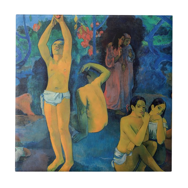 Paul Gauguin - varifrån Komar vi? Kakelplatta (Framsidan)