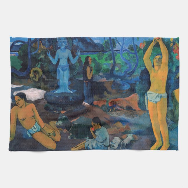 Paul Gauguin - varifrån Komar vi? Kökshandduk (Horisontell)
