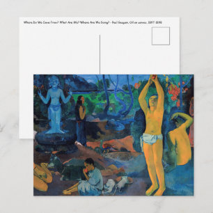 Paul Gauguin - varifrån Komar vi? Vykort