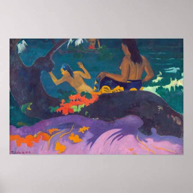 Paul Gauguin - Vid havet / Fatata te Miti Poster (Framsidan)
