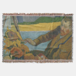 Paul Gauguin Vincent van Gogh målar solblommor Filt