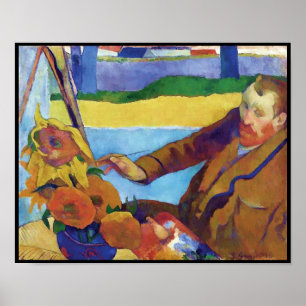 Paul Gauguin Vincent van Gogh Målar Solrosor Poster