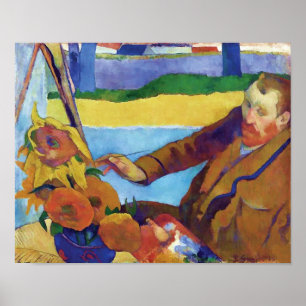 Paul Gauguin Vincent van Gogh Målning Solrosor Poster