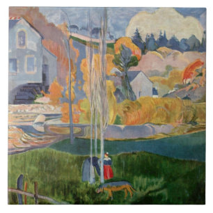 Paul Gauguin Vintage David Mill in Pont-Aven Kakelplatta