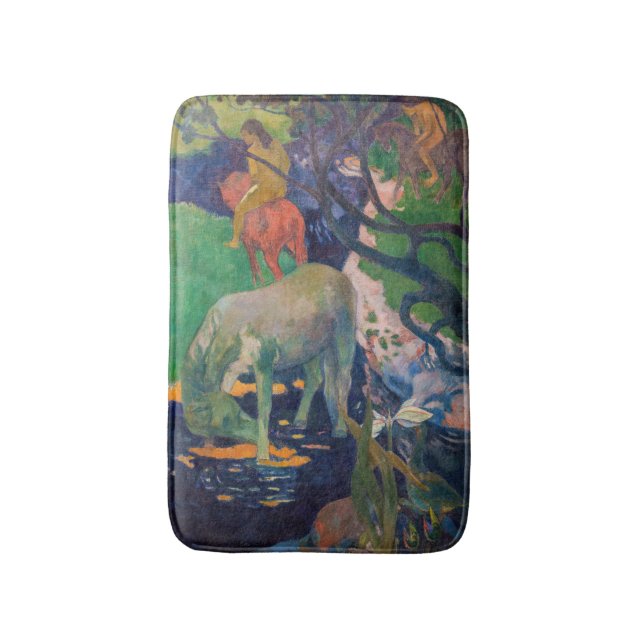 Paul Gauguin - Vita hästen Badrumsmatta (Framsidan (Vertikal))