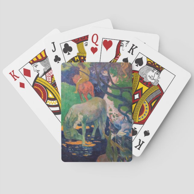 Paul Gauguin - Vita hästen Casinokort (Baksidan)