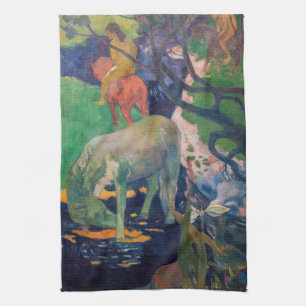 Paul Gauguin - Vita hästen Kökshandduk