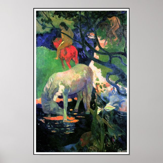 Paul Gauguin: Vita hästen Poster (Framsidan)