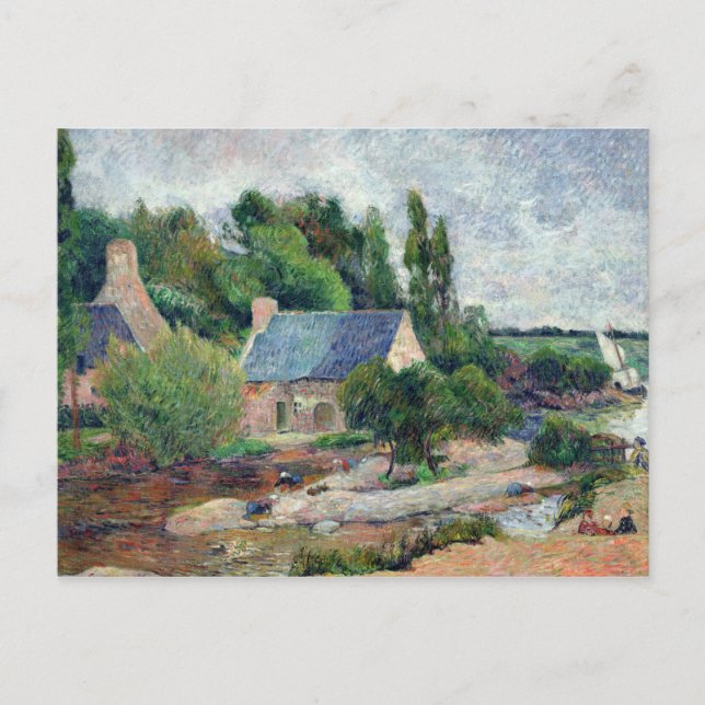 Paul Gauguin | Washerwomen vid Pont-Aven 1886 Vykort (Framsida)