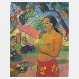 Paul Gauguin - Woman Holding a Fruit Fleecefilt
