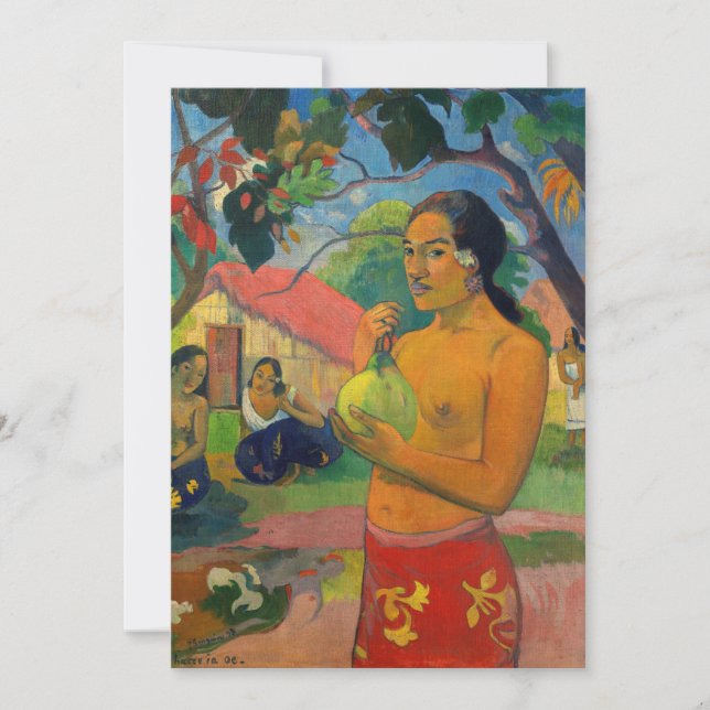 Paul Gauguin - Woman Holding a Fruit Inbjudningar (Framsida)