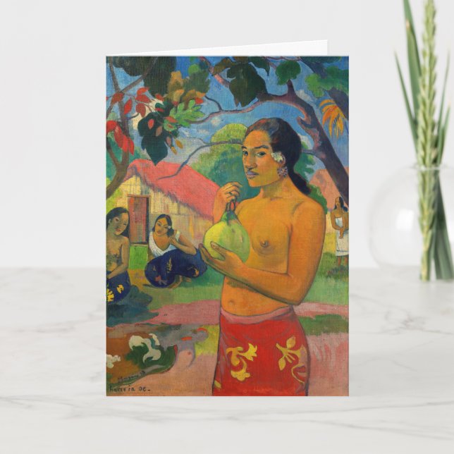 Paul Gauguin - Woman Holding a Fruit Kort (Framsida)