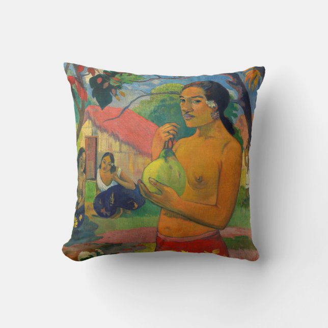 Paul Gauguin - Woman Holding a Fruit Kudde (Framsida)