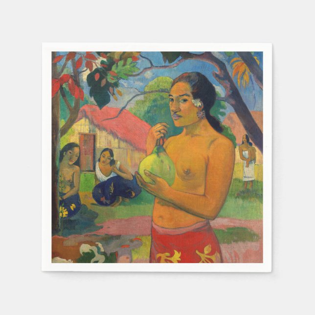 Paul Gauguin - Woman Holding a Fruit Pappersservett (Framsidan)