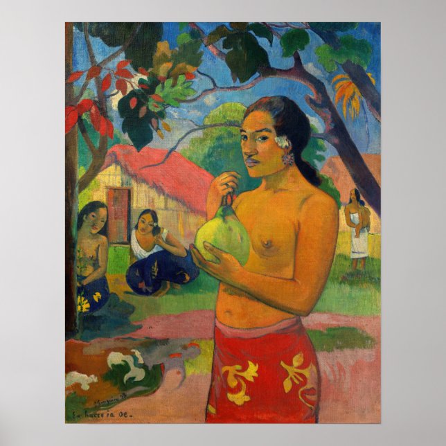 Paul Gauguin - Woman Holding a Fruit Poster (Framsidan)