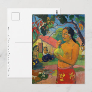 Paul Gauguin - Woman Holding a Fruit Vykort