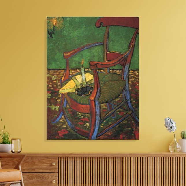 Paul Gauguins fåtölj av Vincent van Gogh Canvastryck (Insitu (Vardagsrum))