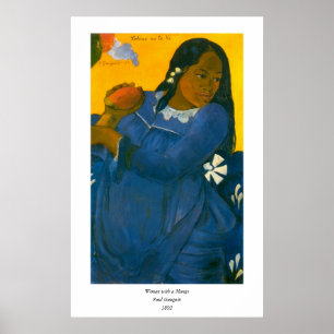 Paul Gauguins kvinna med en Mango (1892) Poster