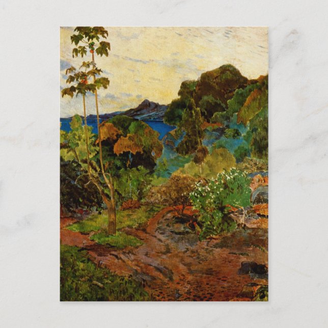 Paul Gauguins Martinique Landscape (1887) Vykort (Framsida)