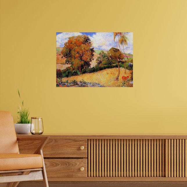 Paul Gauguin's painting, Meadow in Martinique, Poster (Vardagsrum 2)