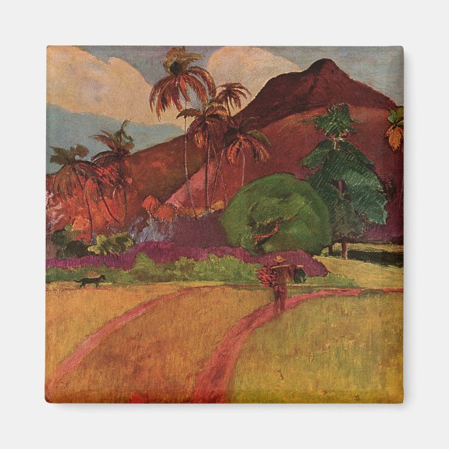 Paul Gauguins Tahitian Landscape (1893) Magnet (Framsidan)