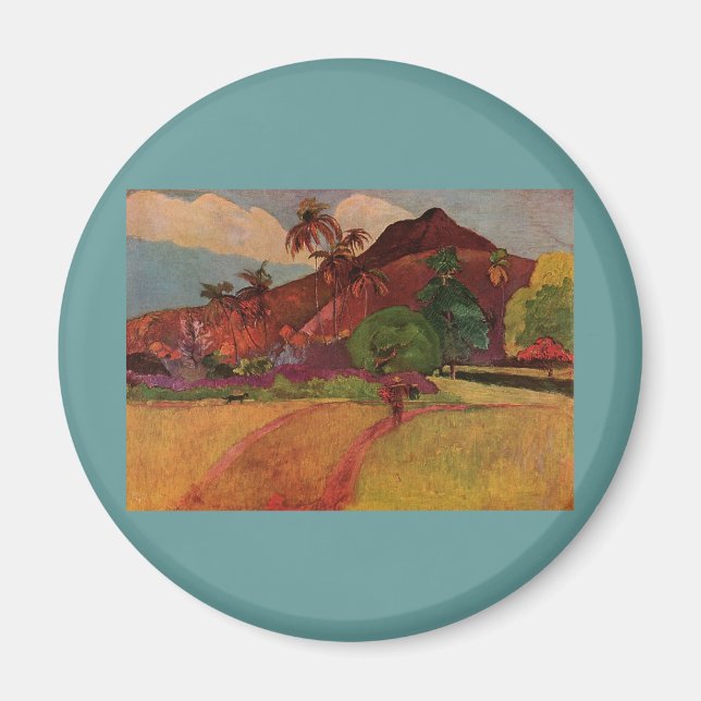 Paul Gauguins Tahitian Landscape (1893) Magnet (Framsidan)