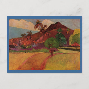 Paul Gauguins Tahitian Landscape (1893) Vykort