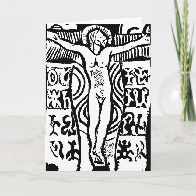 Paul Gauguins träsket av Crucifix Helgkort (Framsida)