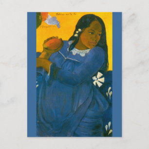 Paul Gauguin's Woman med en Mango (1892) Vykort