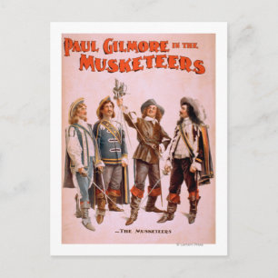 Paul Gilmore i The Musketeers teater Vykort