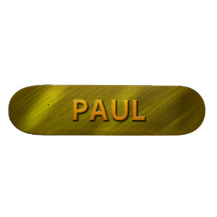 paul guld- beställnings- skateboarddäck vid skateboard bräda 19,5 cm