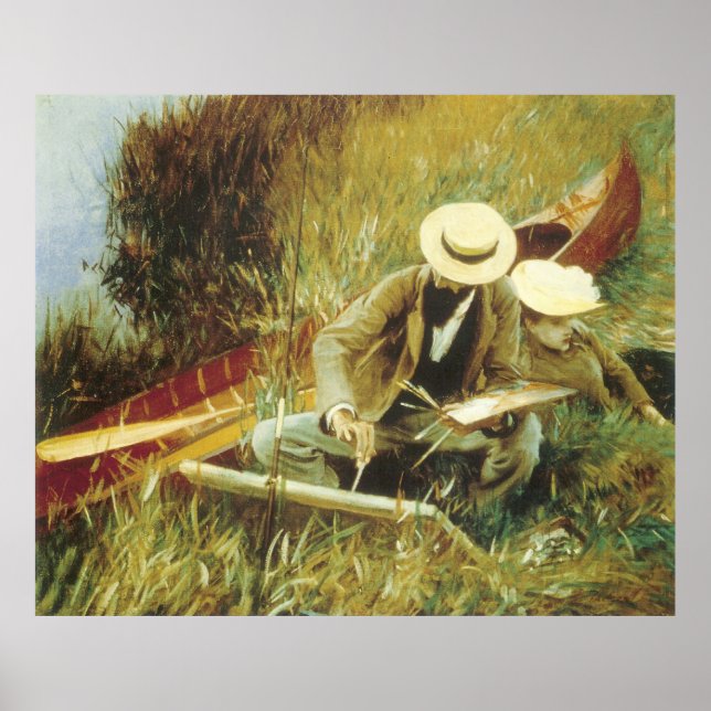Paul Helleu Sketching, John Singer Sargent Poster (Framsidan)