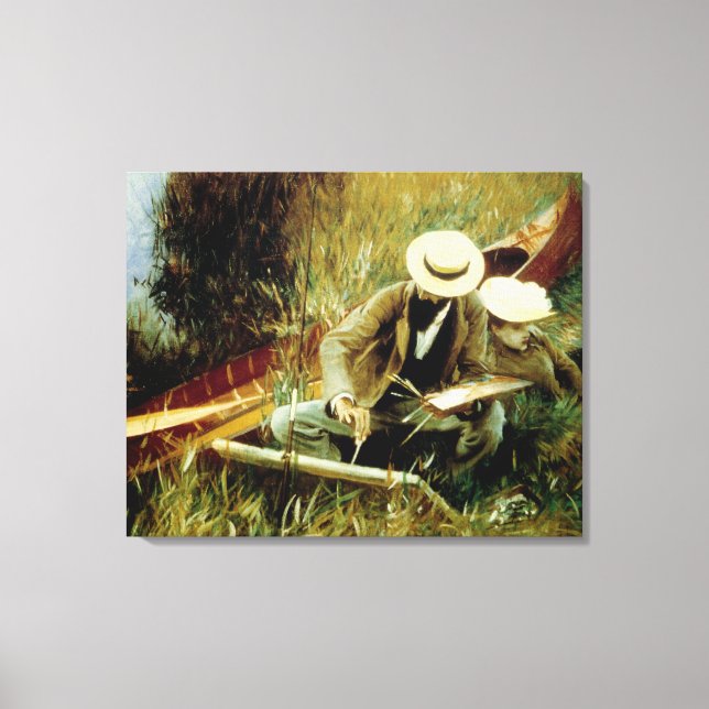 Paul Helleu Sketching med sin fru Canvastryck (Framsida)